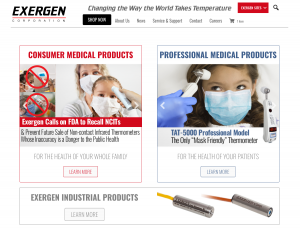 Exergen Website Design and Development